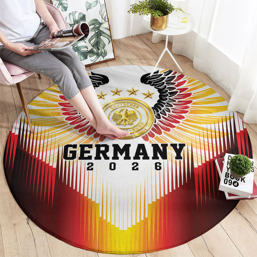 Germany Football 2026 Round Carpet Deutschland Eagle Wings Special Style