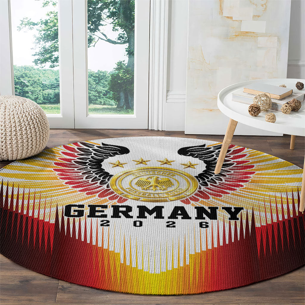 Germany Football 2026 Round Carpet Deutschland Eagle Wings Special Style