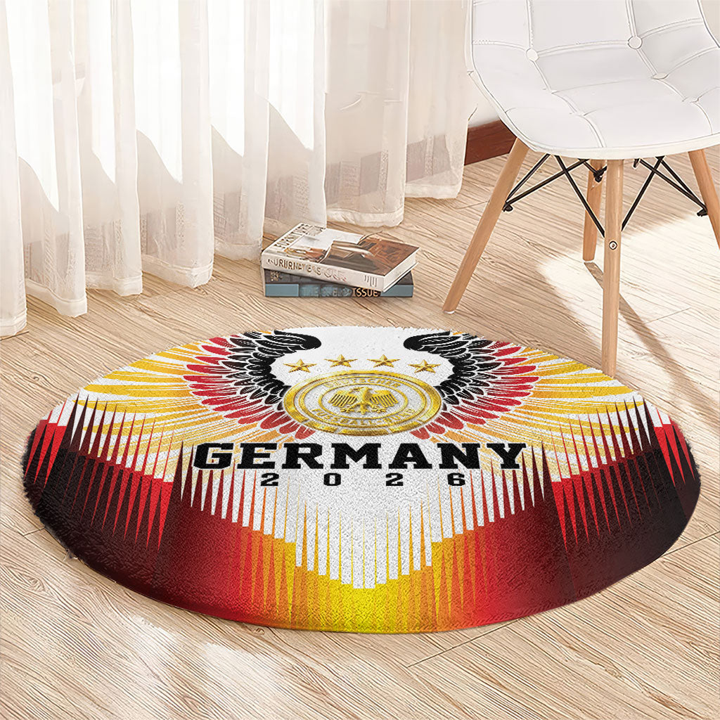 Germany Football 2026 Round Carpet Deutschland Eagle Wings Special Style