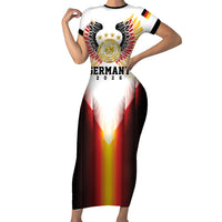 Custom Germany Football 2026 Short Sleeve Bodycon Dress Deutschland Eagle Wings Special Style