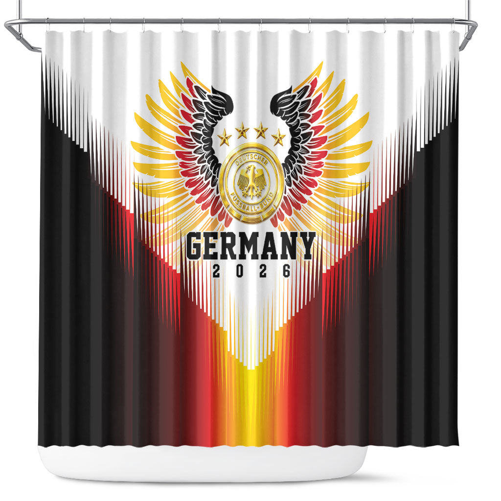Germany Football 2026 Shower Curtain Deutschland Eagle Wings Special Style