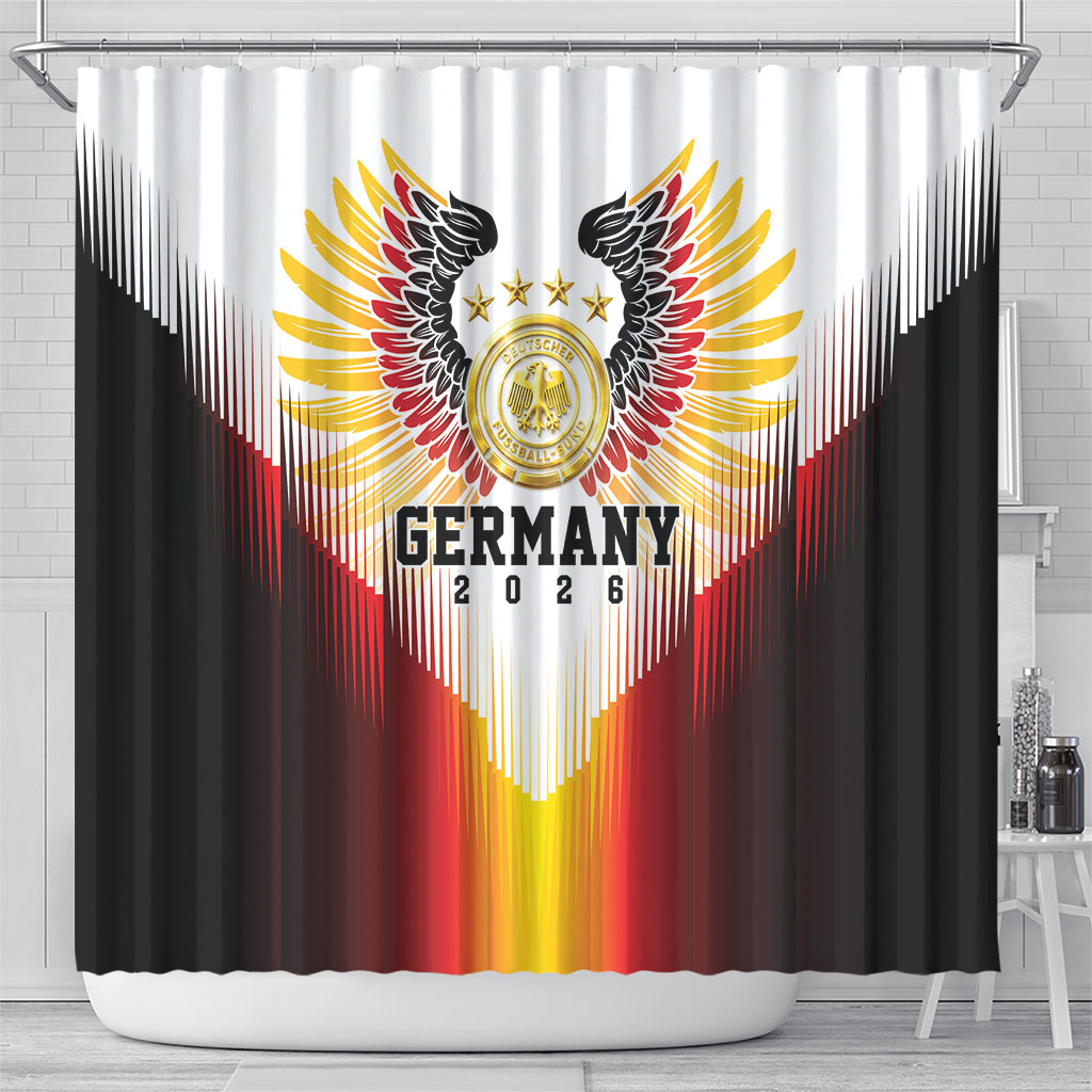 Germany Football 2026 Shower Curtain Deutschland Eagle Wings Special Style