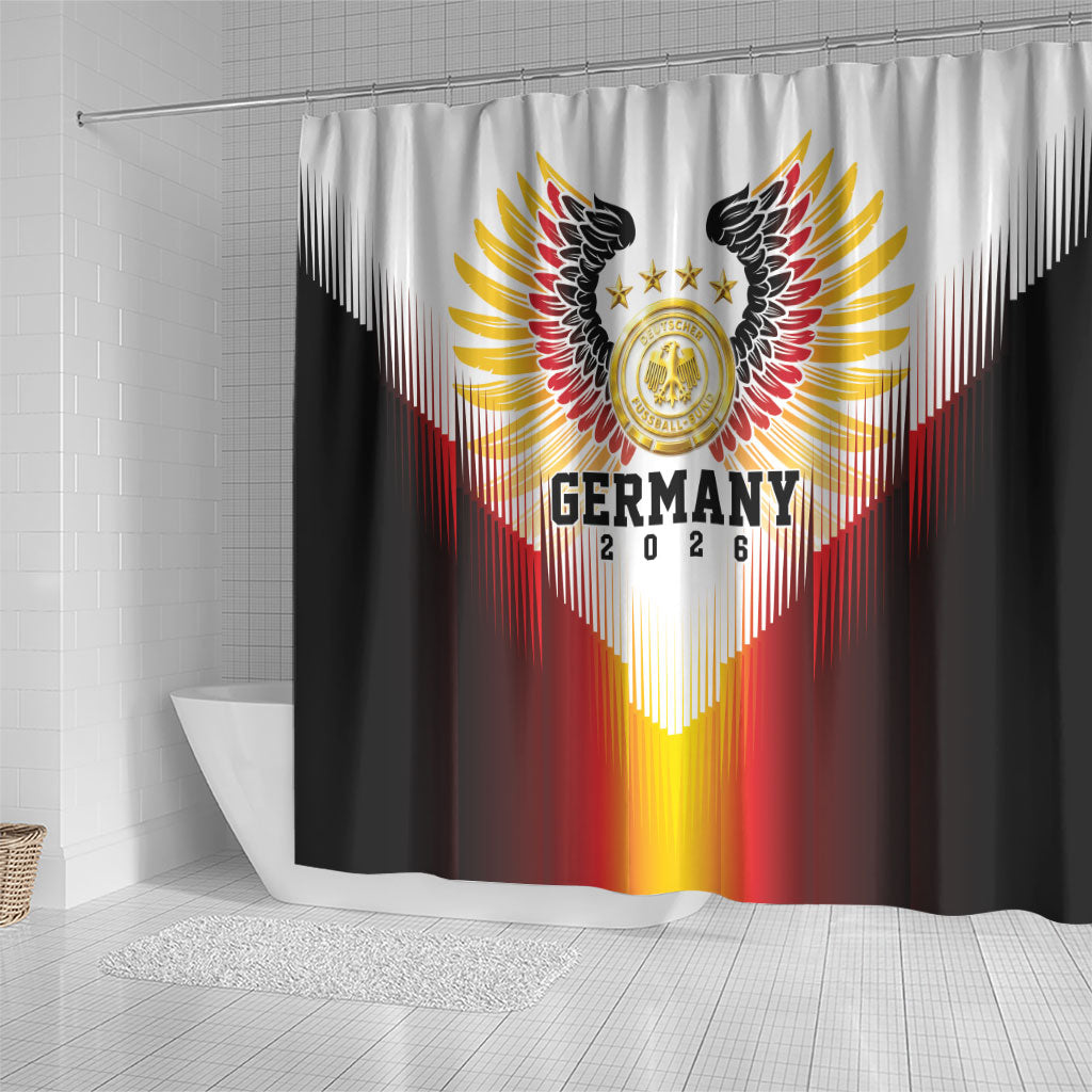 Germany Football 2026 Shower Curtain Deutschland Eagle Wings Special Style