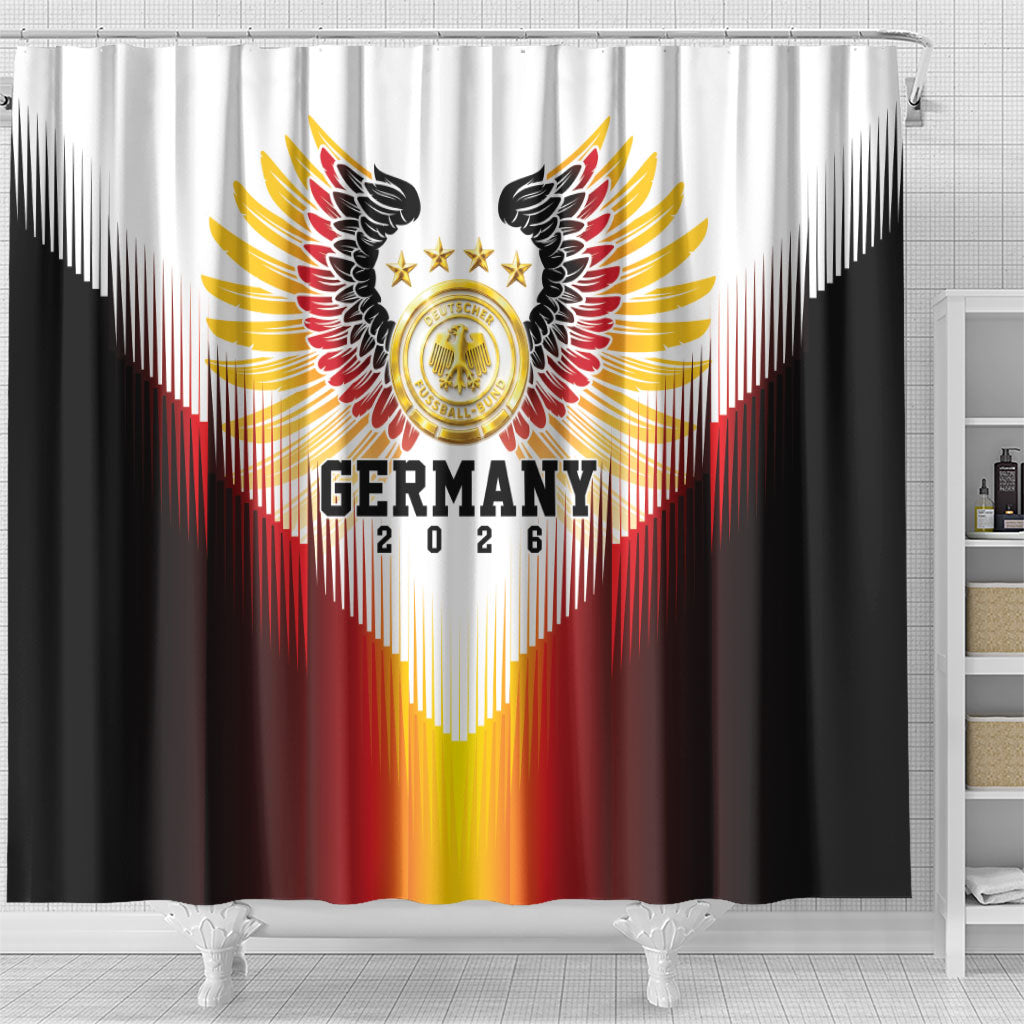 Germany Football 2026 Shower Curtain Deutschland Eagle Wings Special Style