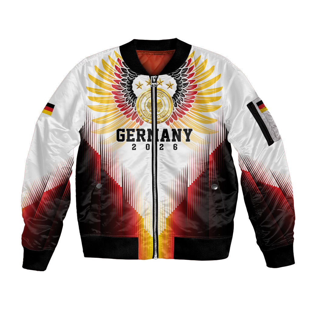 Custom Germany Football 2026 Sleeve Zip Bomber Jacket Deutschland Eagle Wings Special Style