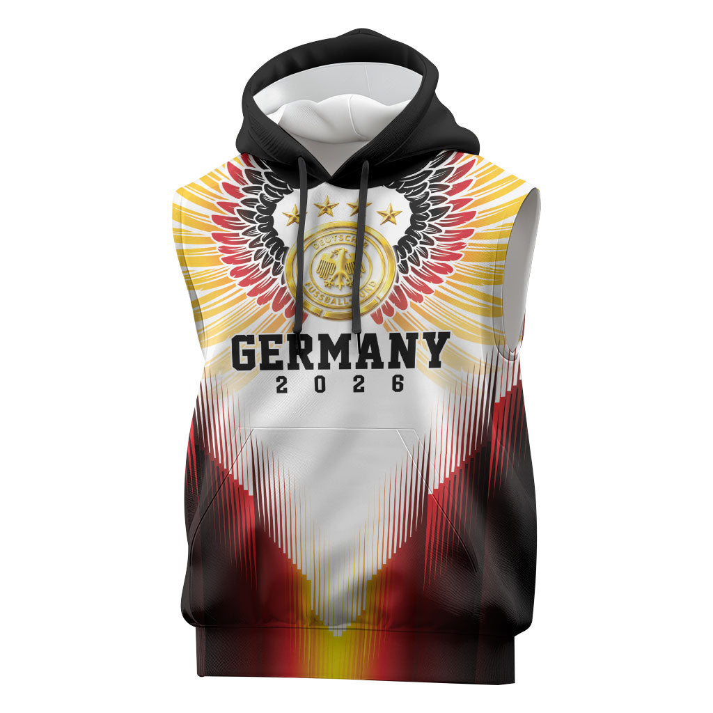 Custom Germany Football 2026 Sleeveless Hoodie Deutschland Eagle Wings Special Style