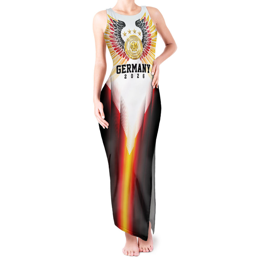 Custom Germany Football 2026 Tank Maxi Dress Deutschland Eagle Wings Special Style