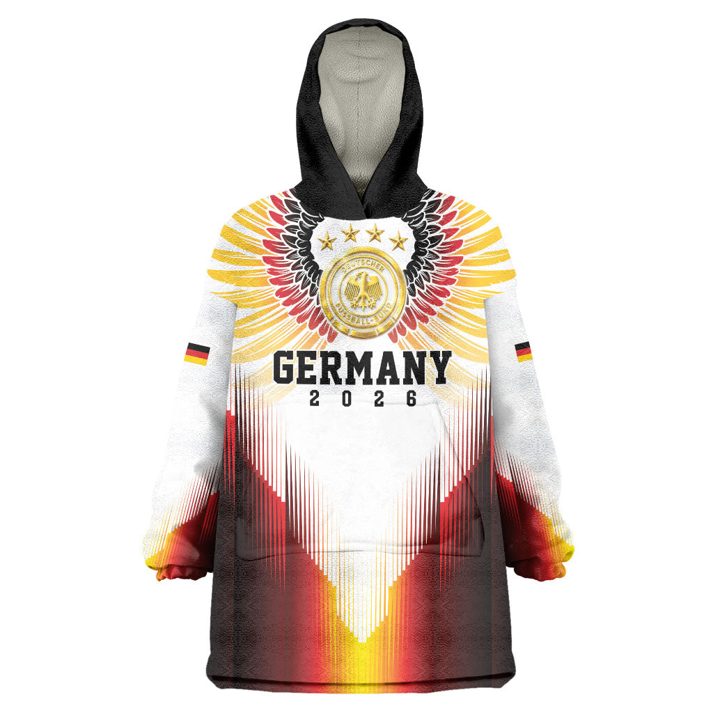 Custom Germany Football 2026 Wearable Blanket Hoodie Deutschland Eagle Wings Special Style