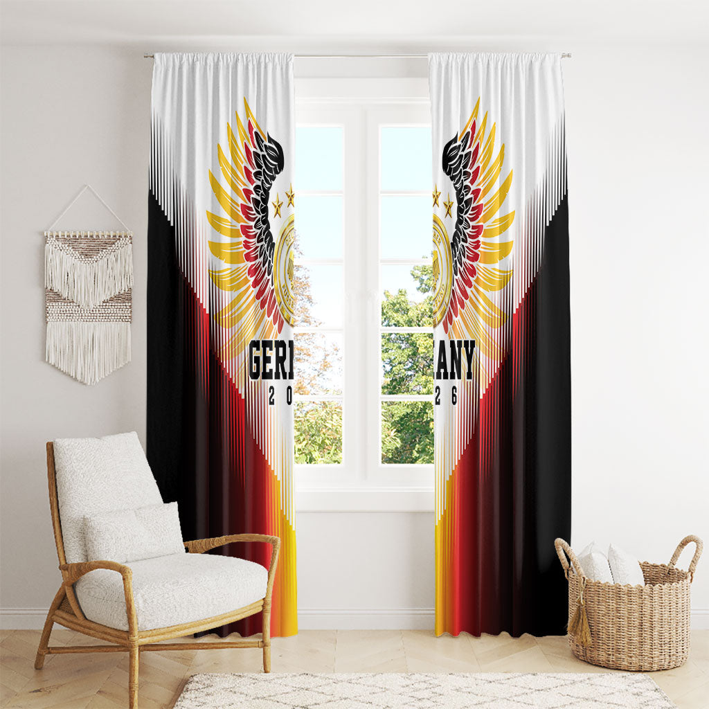 Germany Football 2026 Window Curtain Deutschland Eagle Wings Special Style