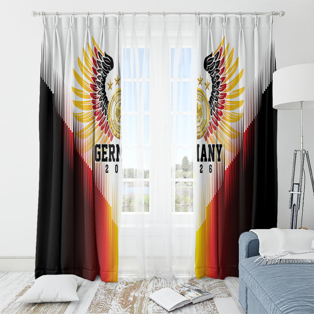 Germany Football 2026 Window Curtain Deutschland Eagle Wings Special Style