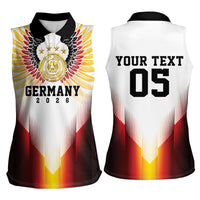 Custom Germany Football 2026 Women Sleeveless Polo Shirt Deutschland Eagle Wings Special Style