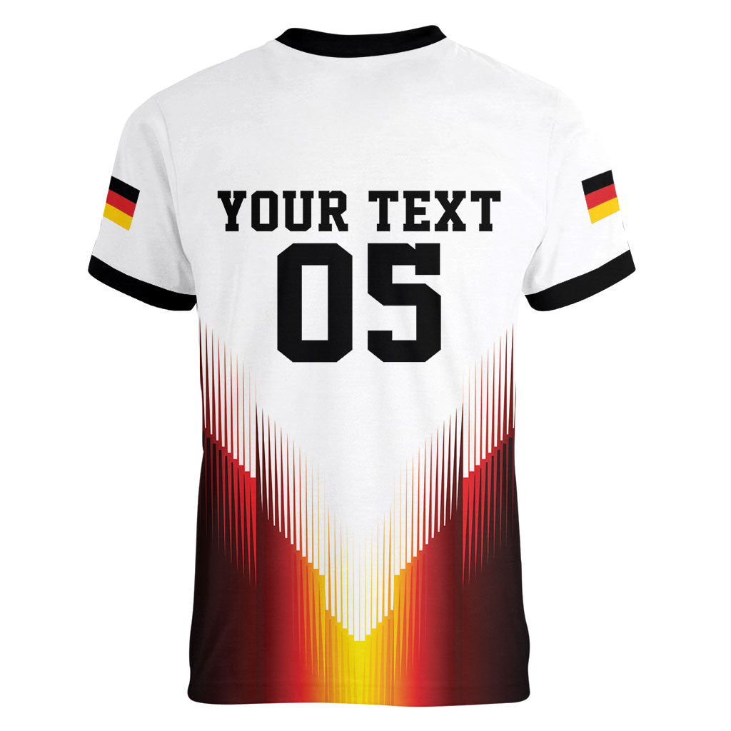 Custom Germany Football 2026 Women V-Neck T-Shirt Deutschland Eagle Wings Special Style
