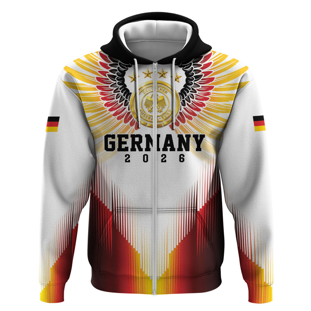 Custom Germany Football 2026 Zip Hoodie Deutschland Eagle Wings Special Style