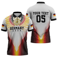 Custom Germany Football 2026 Zipper Polo Shirt Deutschland Eagle Wings Special Style