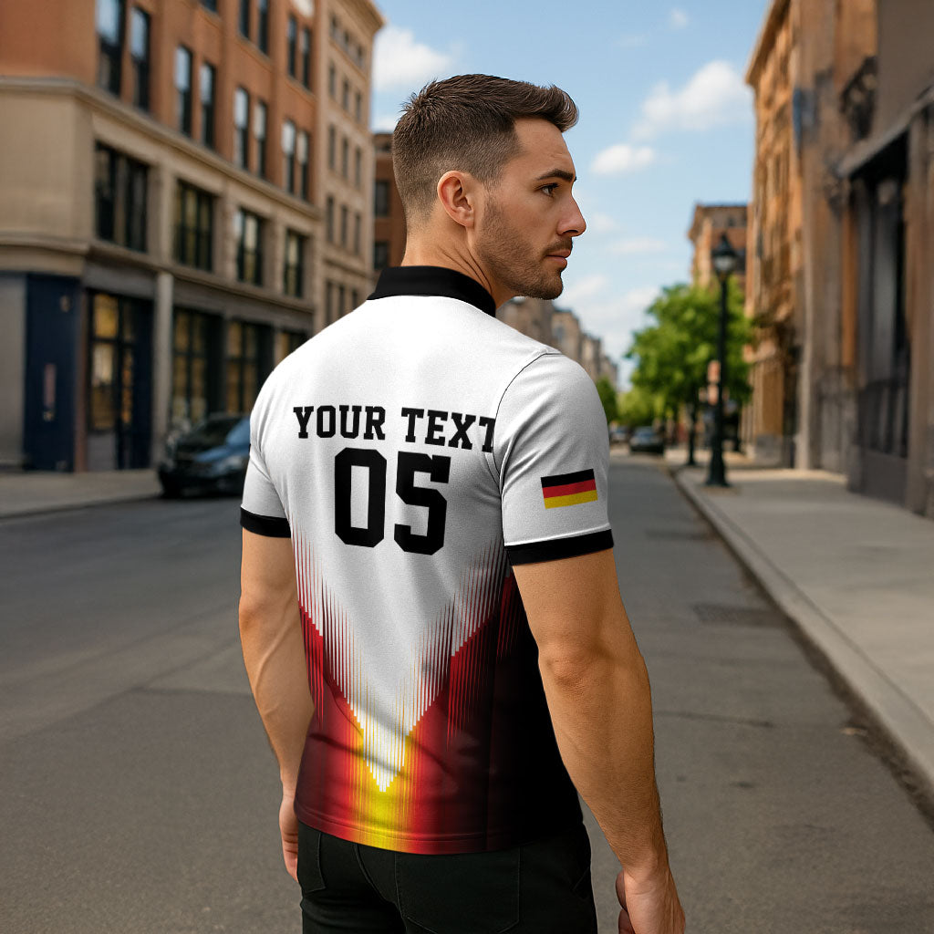 Custom Germany Football 2026 Zipper Polo Shirt Deutschland Eagle Wings Special Style