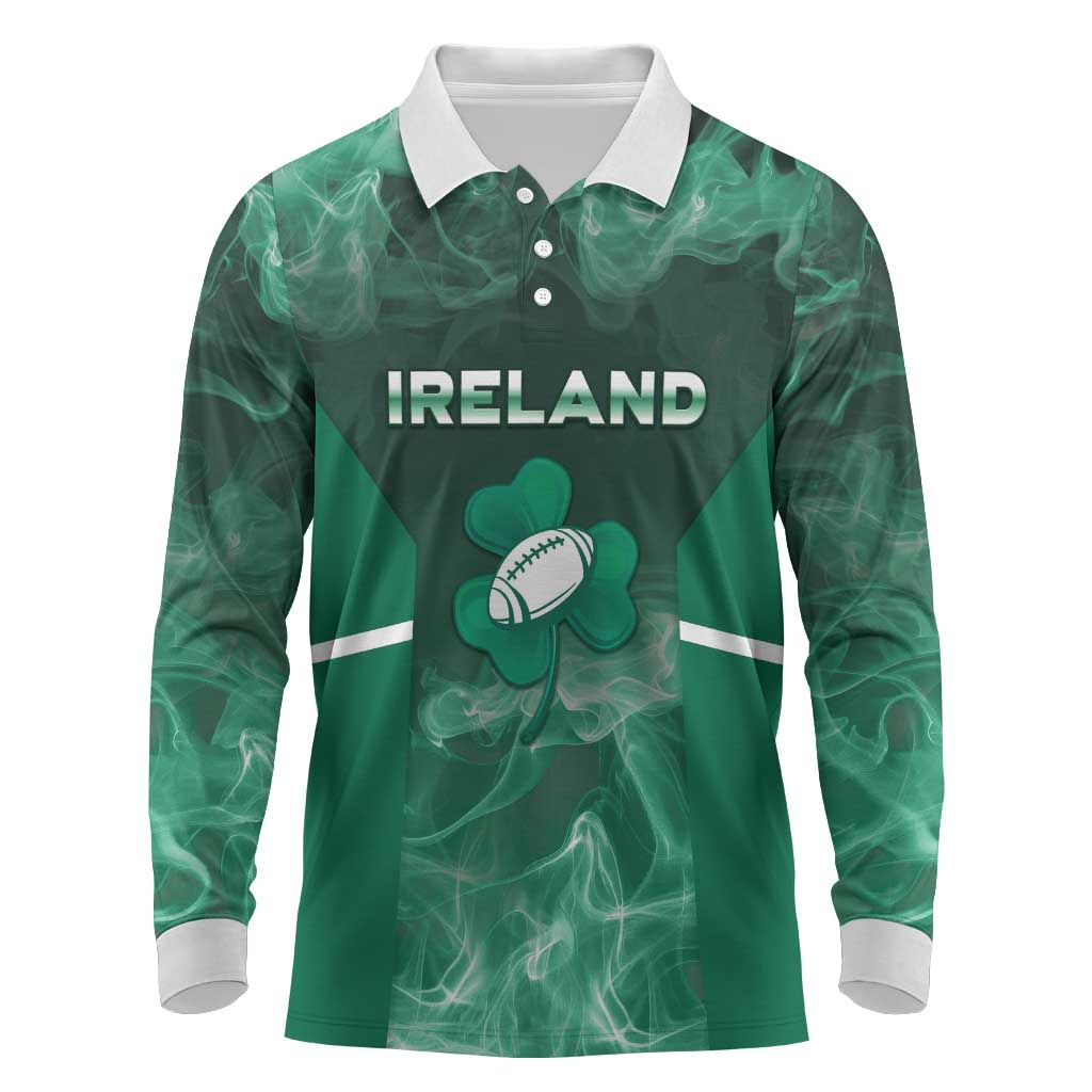 Custom Ireland Rugby 2026 Long Sleeve Polo Shirt Unique Style