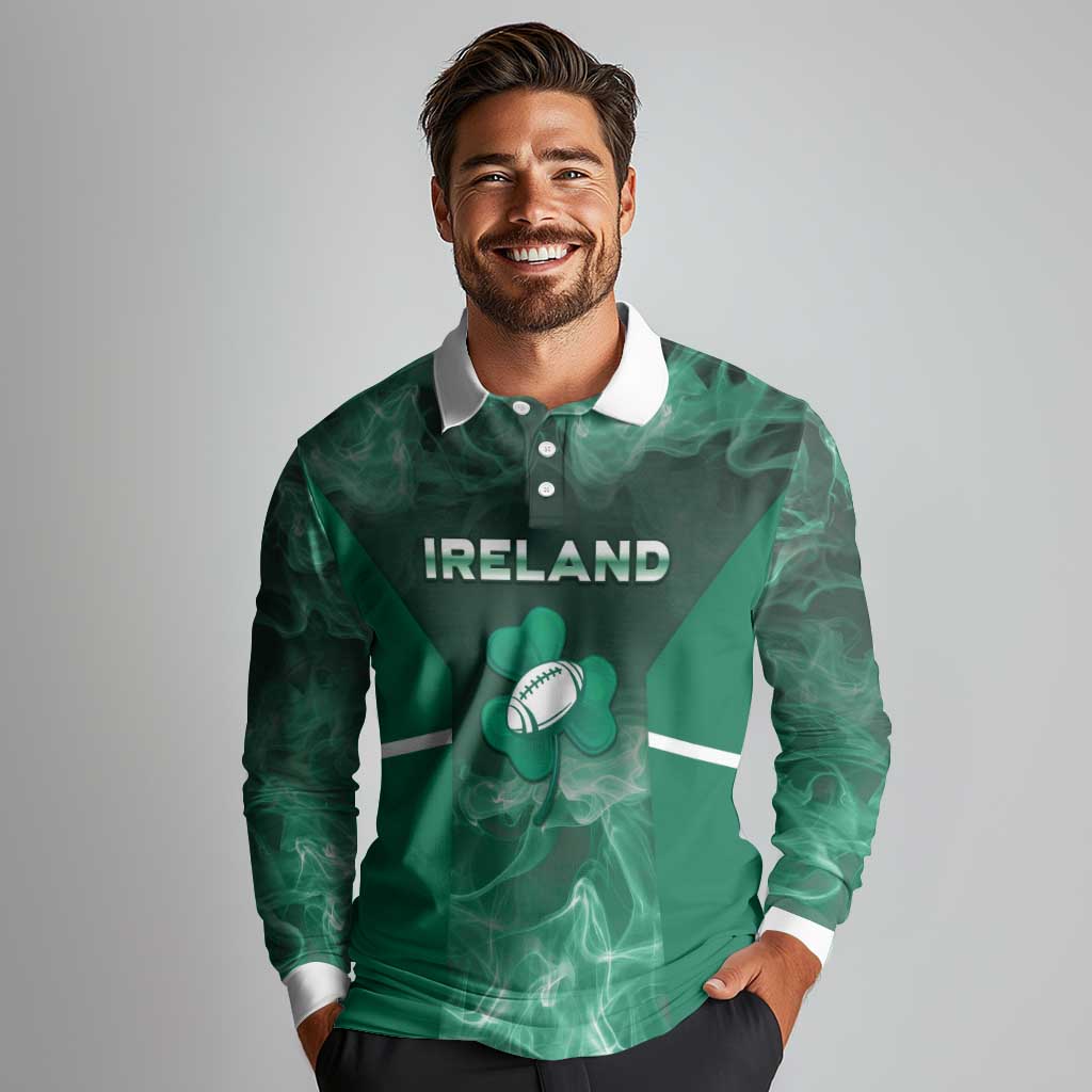 Custom Ireland Rugby 2026 Long Sleeve Polo Shirt Unique Style
