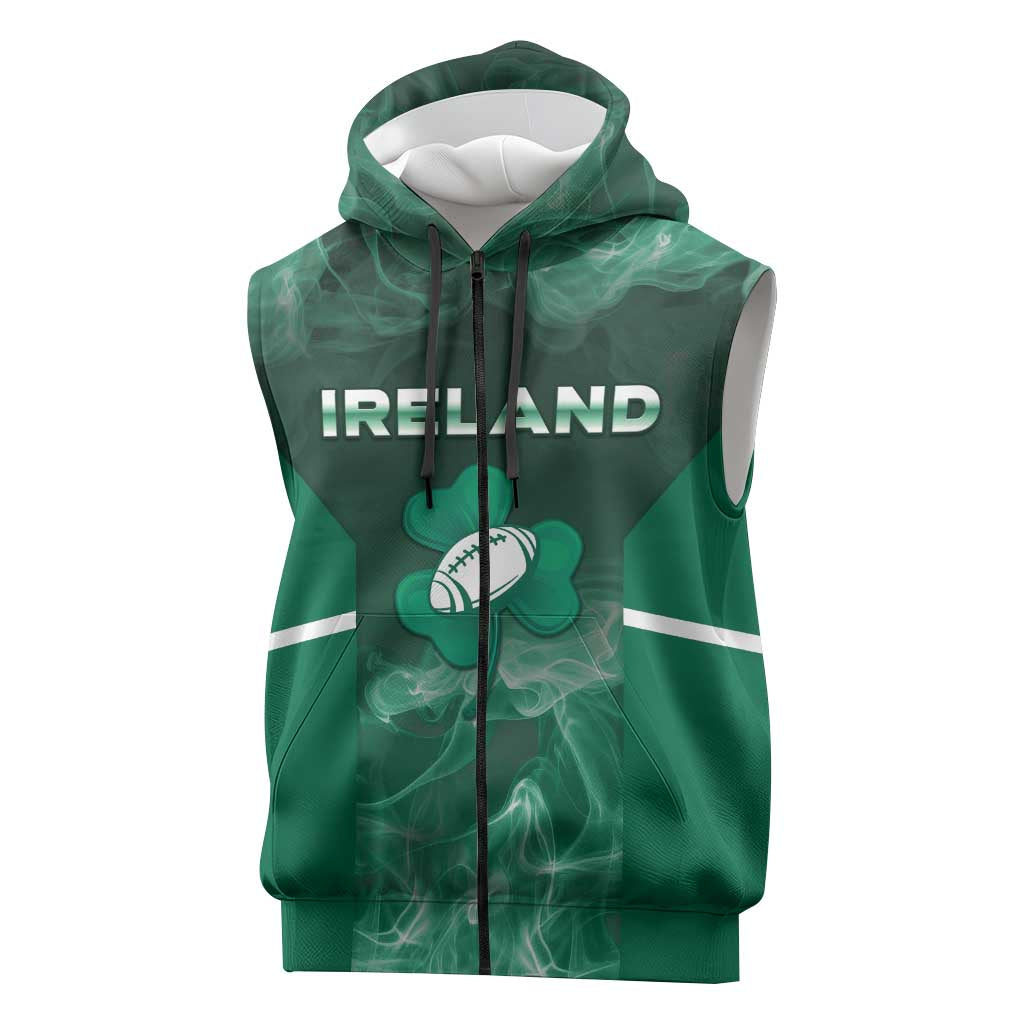 Custom Ireland Rugby 2026 Sleeveless Zip Hoodie Unique Style