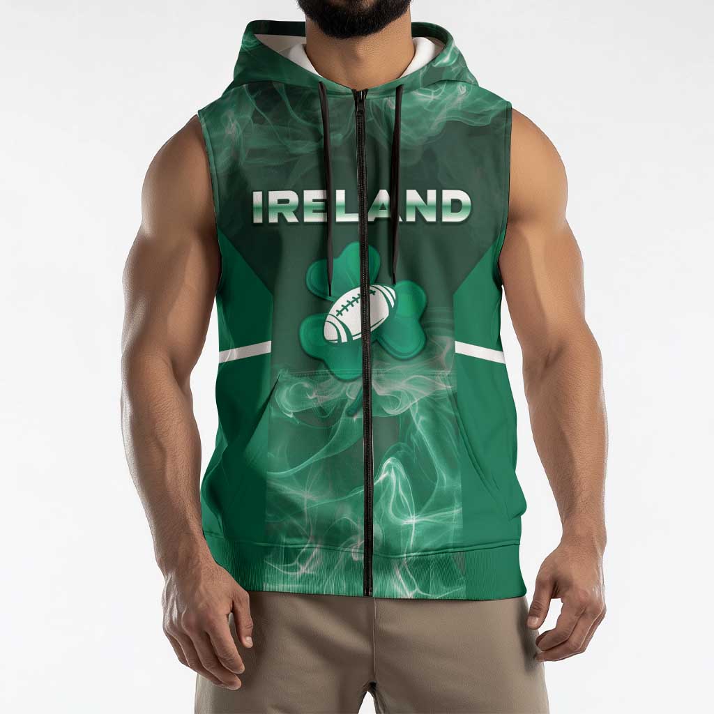 Custom Ireland Rugby 2026 Sleeveless Zip Hoodie Unique Style