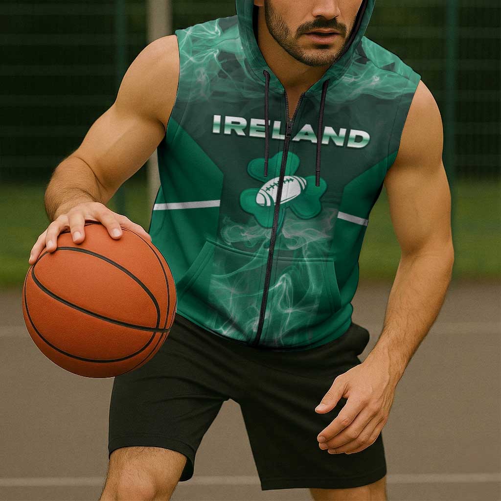 Custom Ireland Rugby 2026 Sleeveless Zip Hoodie Unique Style