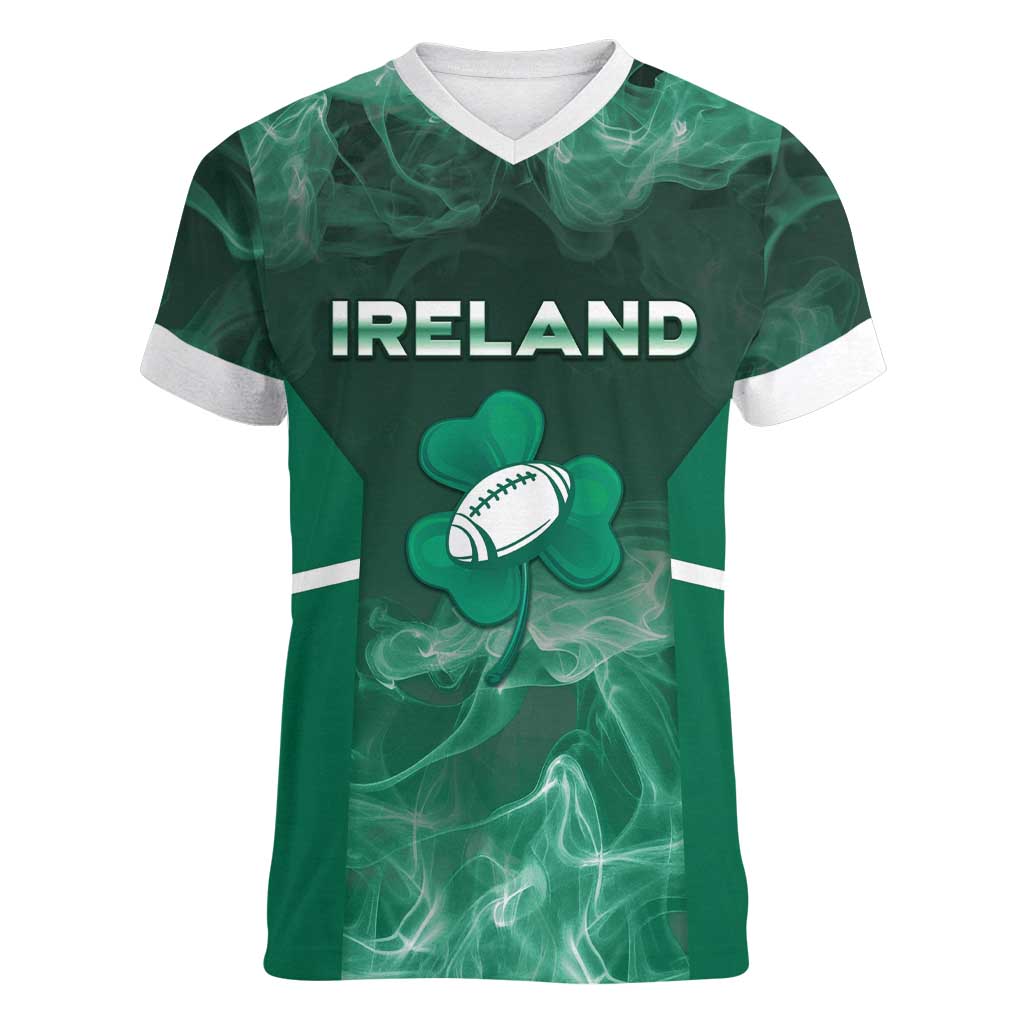 Custom Ireland Rugby 2026 Women V-Neck T-Shirt Unique Style