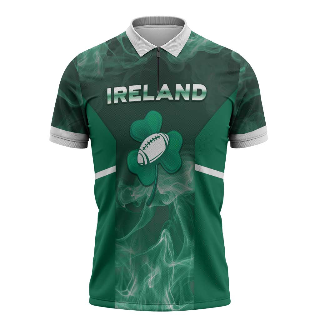 Custom Ireland Rugby 2026 Zipper Polo Shirt Unique Style