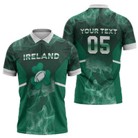 Custom Ireland Rugby 2026 Zipper Polo Shirt Unique Style