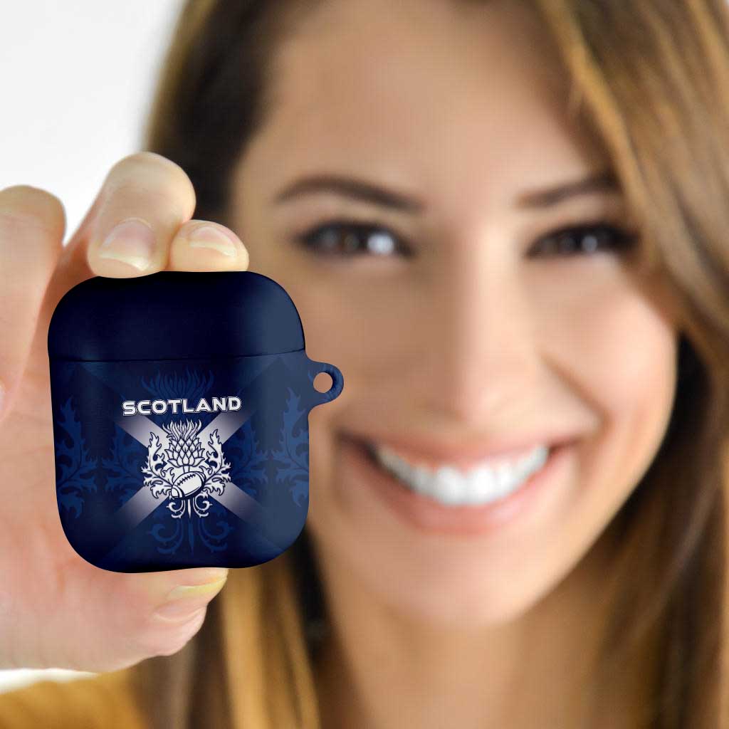 Scotland Rugby 2026 AirPods Case Scottish Thistle Flag Style