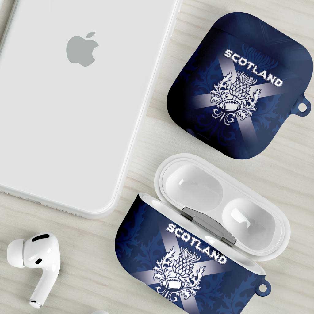 Scotland Rugby 2026 AirPods Case Scottish Thistle Flag Style