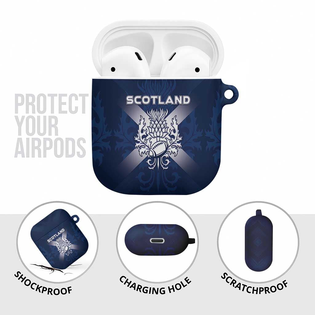 Scotland Rugby 2026 AirPods Case Scottish Thistle Flag Style
