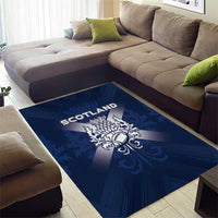 Scotland Rugby 2026 Area Rug Scottish Thistle Flag Style