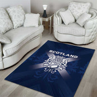 Scotland Rugby 2026 Area Rug Scottish Thistle Flag Style