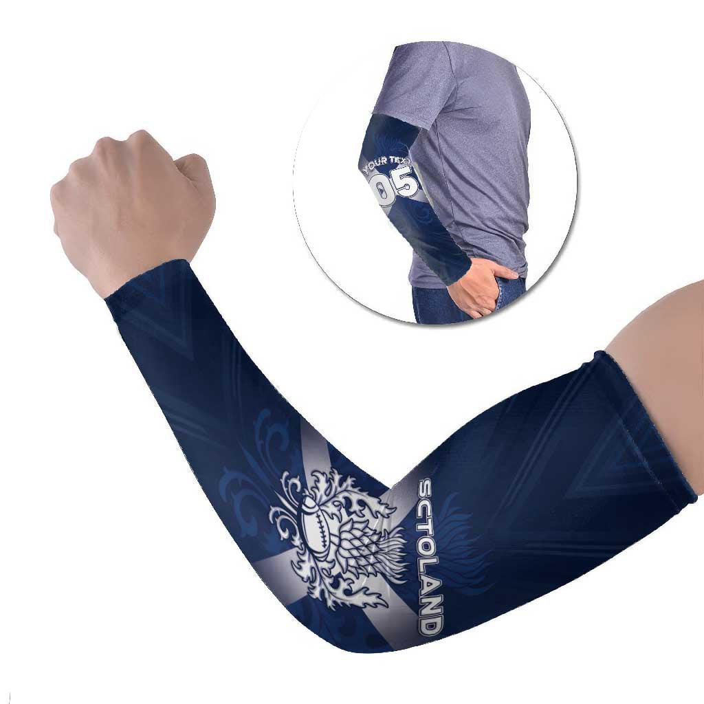 Custom Scotland Rugby 2026 Arm Sleeves Scottish Thistle Flag Style