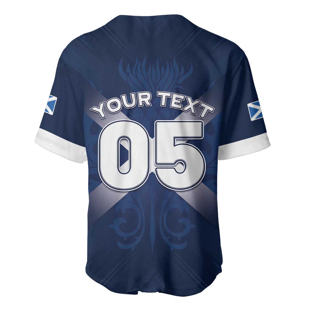 Custom Scotland Rugby 2026 Baseball Jersey Scottish Thistle Flag Style
