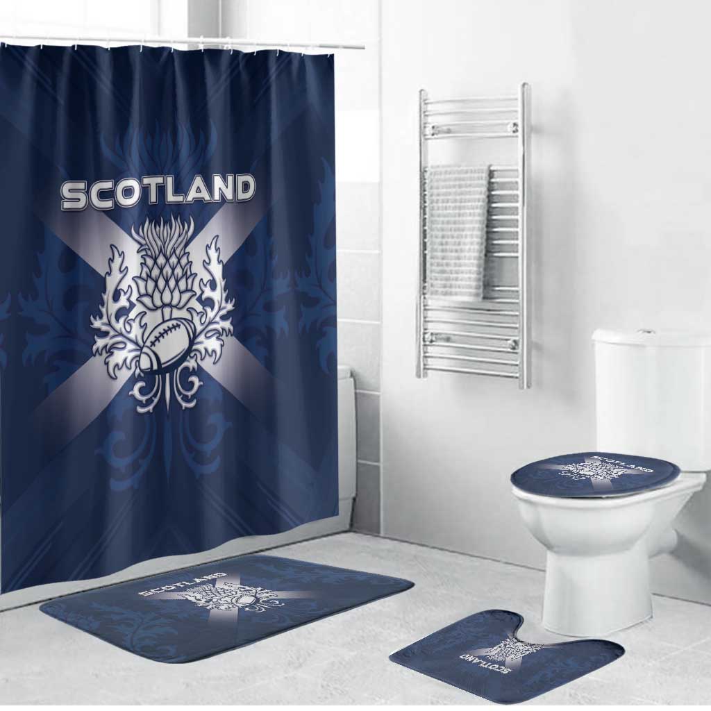 Scotland Rugby 2026 Bathroom Set Scottish Thistle Flag Style