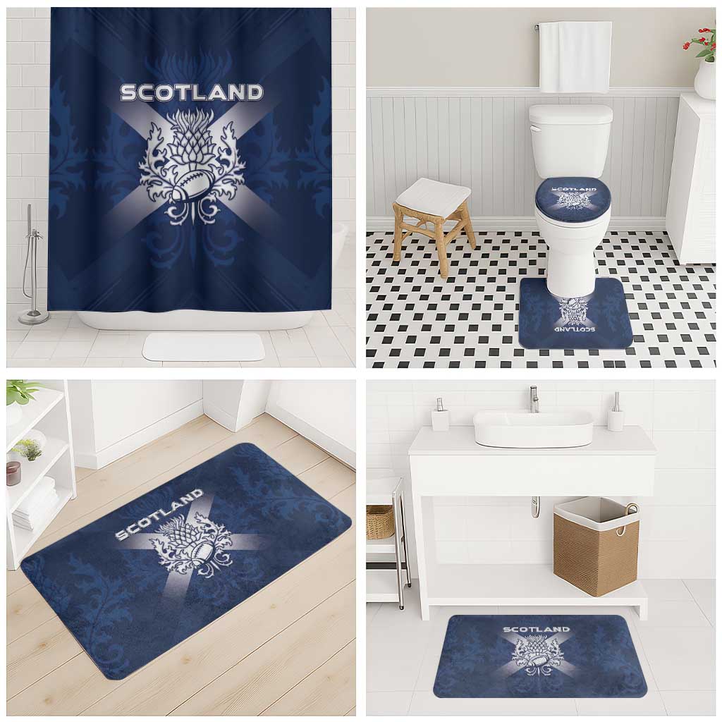 Scotland Rugby 2026 Bathroom Set Scottish Thistle Flag Style
