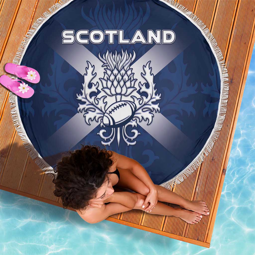 Scotland Rugby 2026 Beach Blanket Scottish Thistle Flag Style