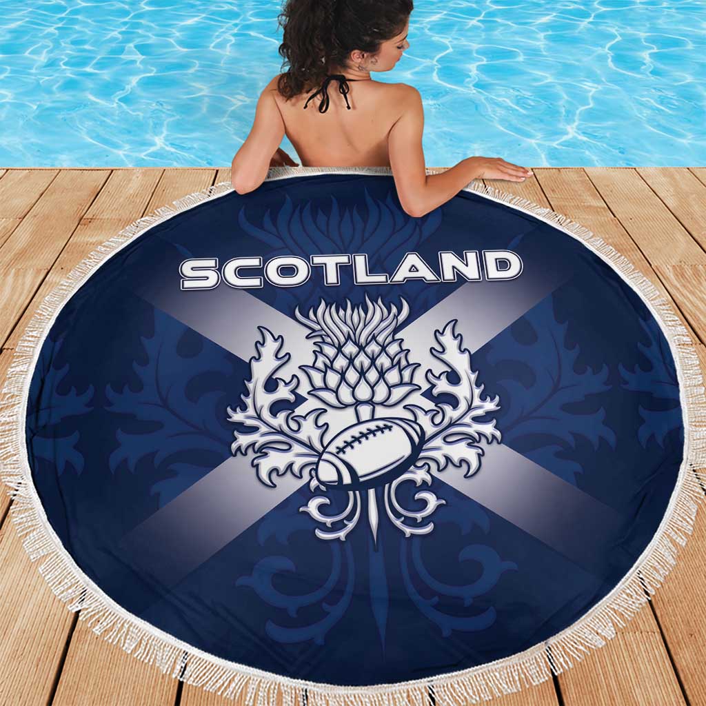 Scotland Rugby 2026 Beach Blanket Scottish Thistle Flag Style