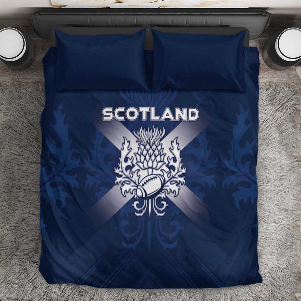 Scotland Rugby 2026 Bedding Set Scottish Thistle Flag Style
