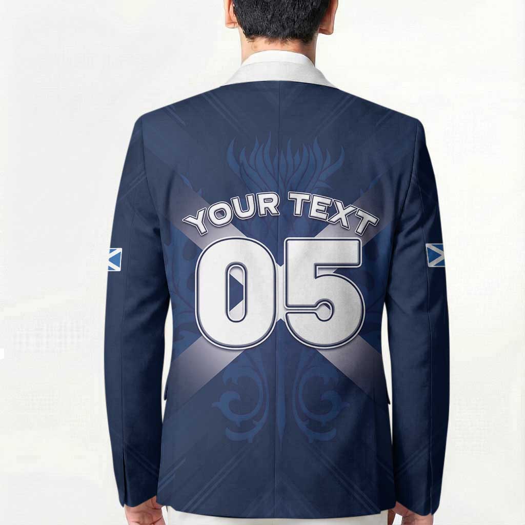 Custom Scotland Rugby 2026 Blazer Scottish Thistle Flag Style