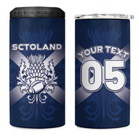 Custom Scotland Rugby 2026 4 in 1 Can Cooler Tumbler Scottish Thistle Flag Style