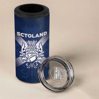 Custom Scotland Rugby 2026 4 in 1 Can Cooler Tumbler Scottish Thistle Flag Style
