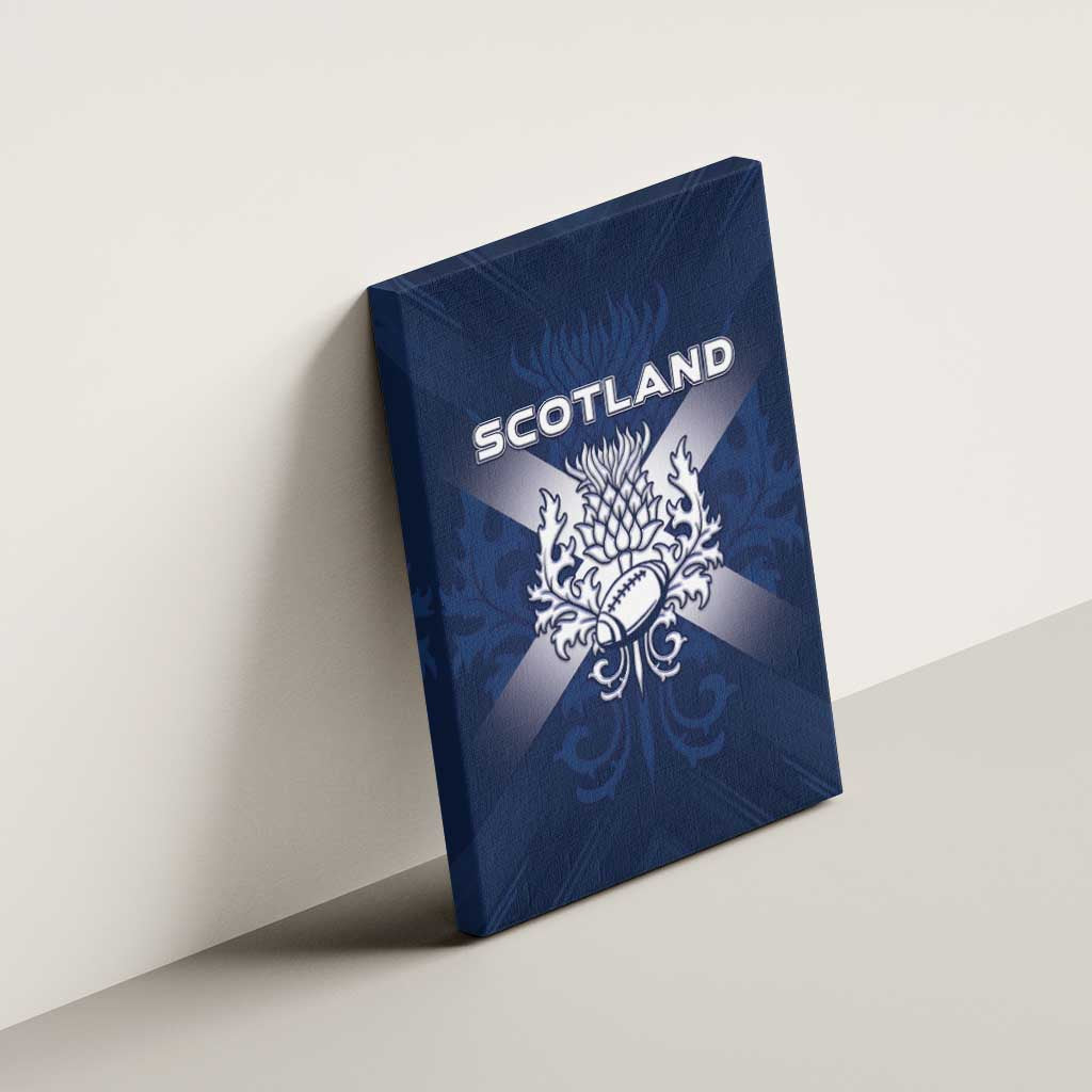 Scotland Rugby 2026 Canvas Wall Art Scottish Thistle Flag Style