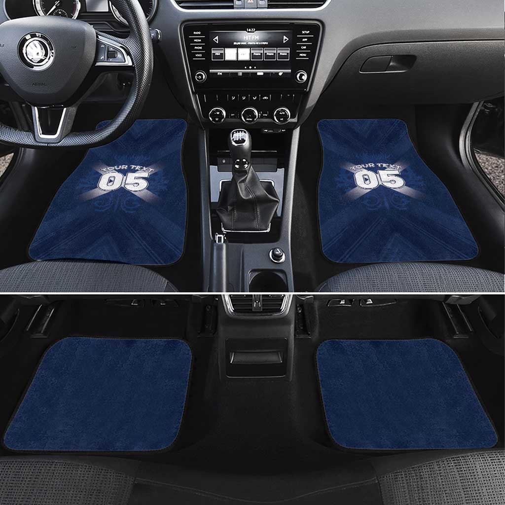 Custom Scotland Rugby 2026 Car Mats Scottish Thistle Flag Style