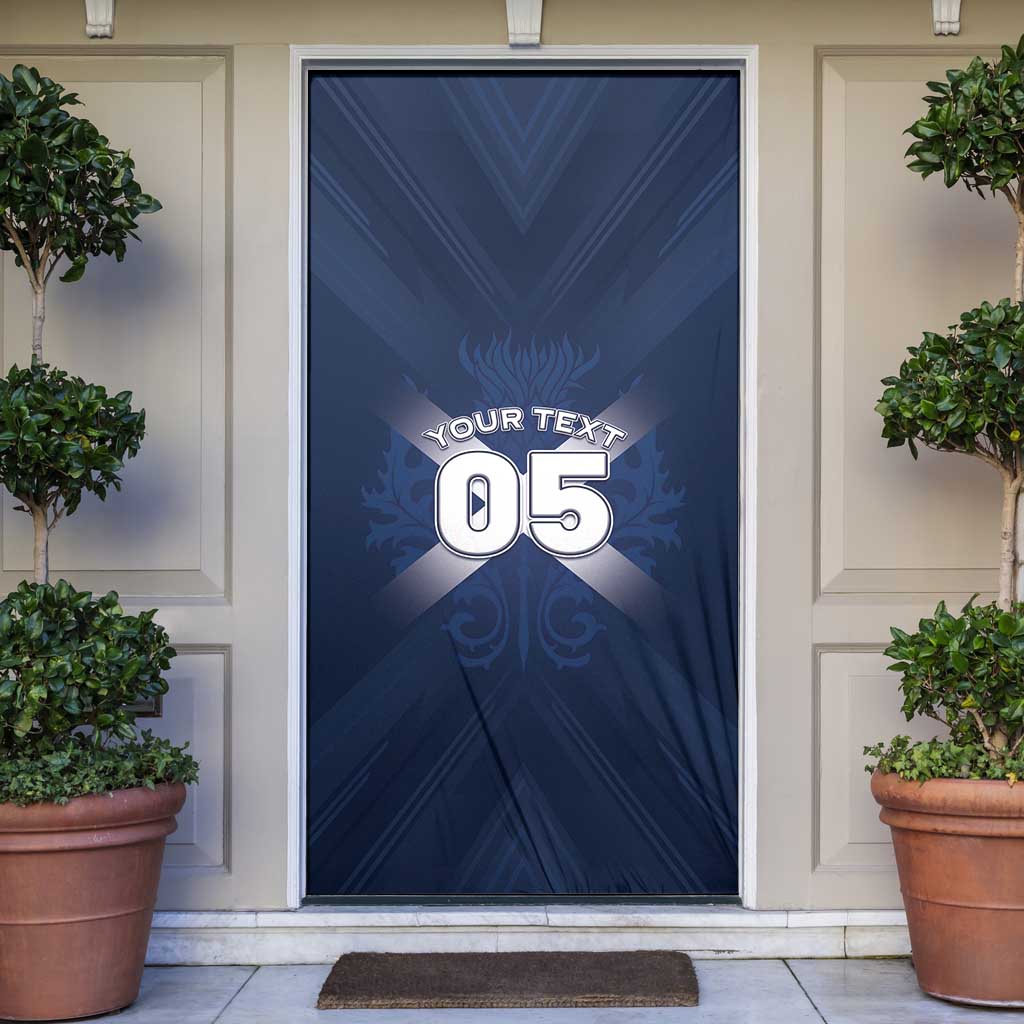Custom Scotland Rugby 2026 Door Cover Scottish Thistle Flag Style