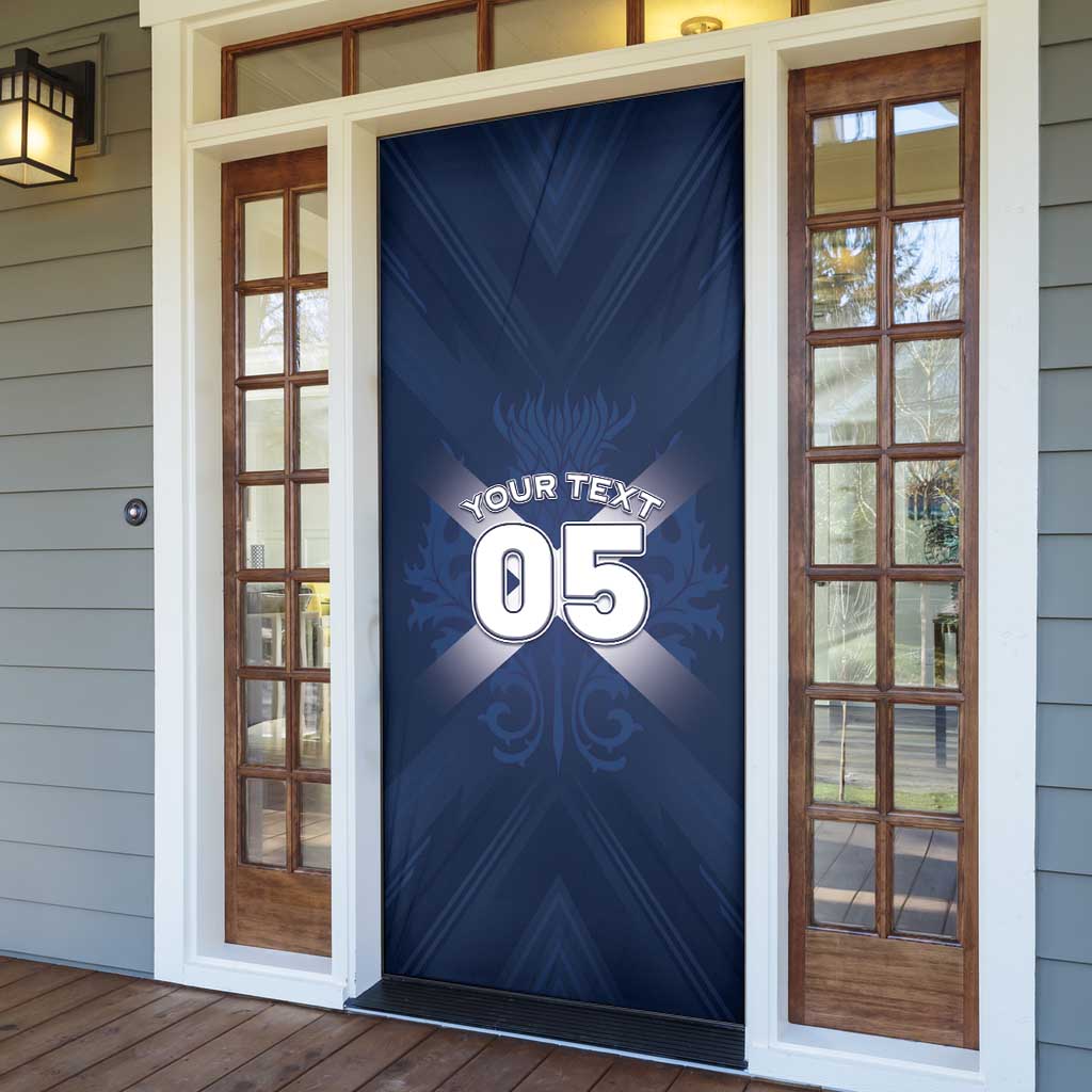 Custom Scotland Rugby 2026 Door Cover Scottish Thistle Flag Style