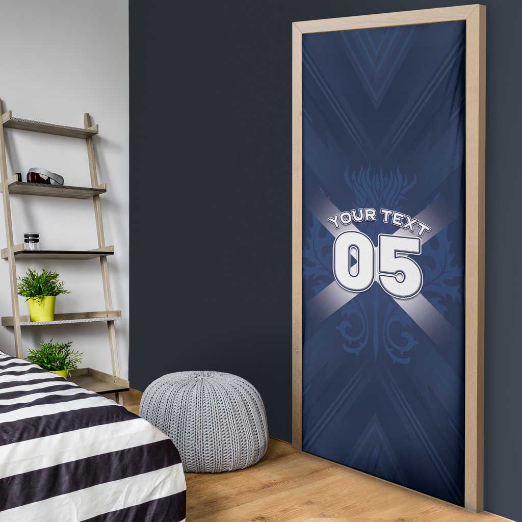Custom Scotland Rugby 2026 Door Cover Scottish Thistle Flag Style