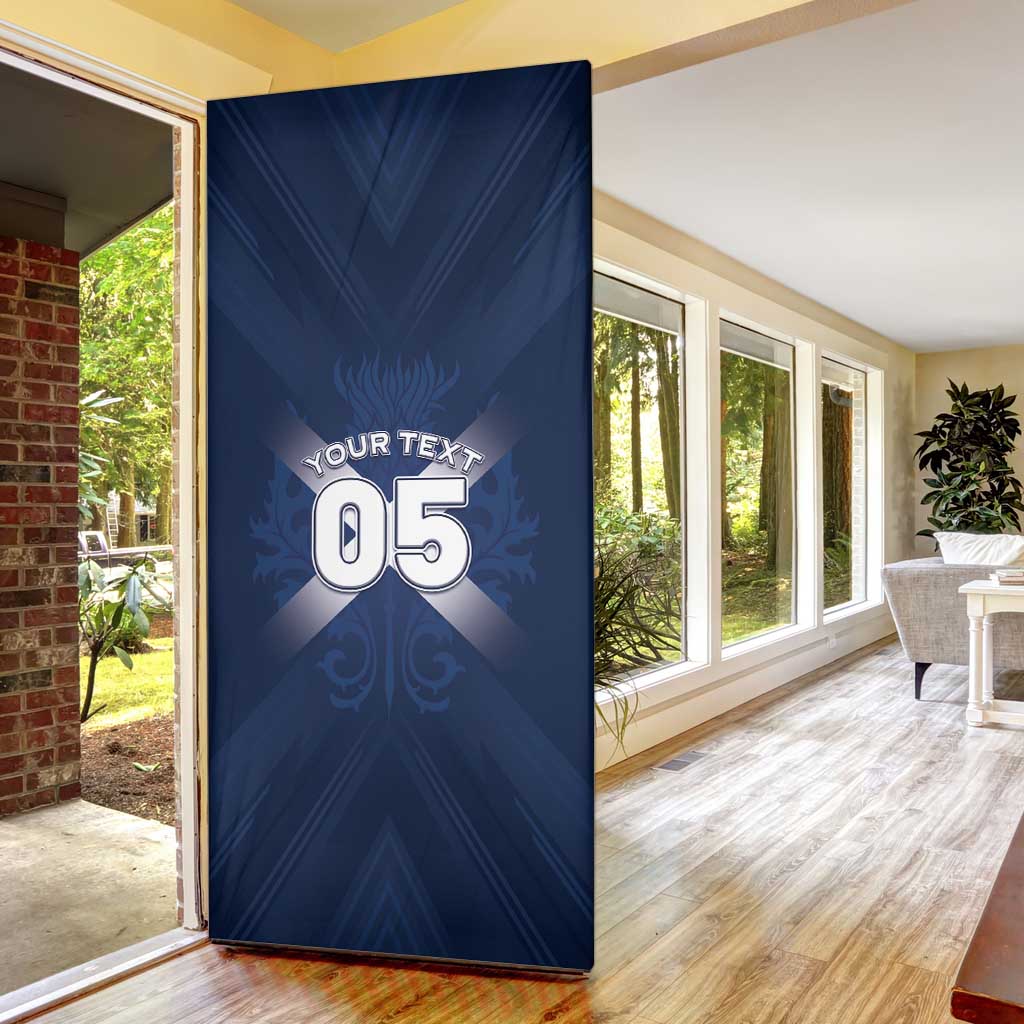 Custom Scotland Rugby 2026 Door Cover Scottish Thistle Flag Style