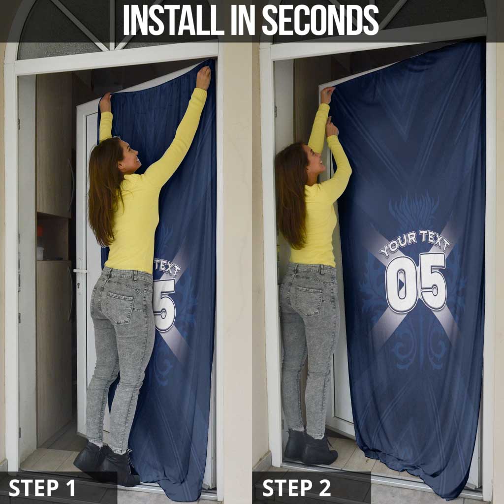 Custom Scotland Rugby 2026 Door Cover Scottish Thistle Flag Style