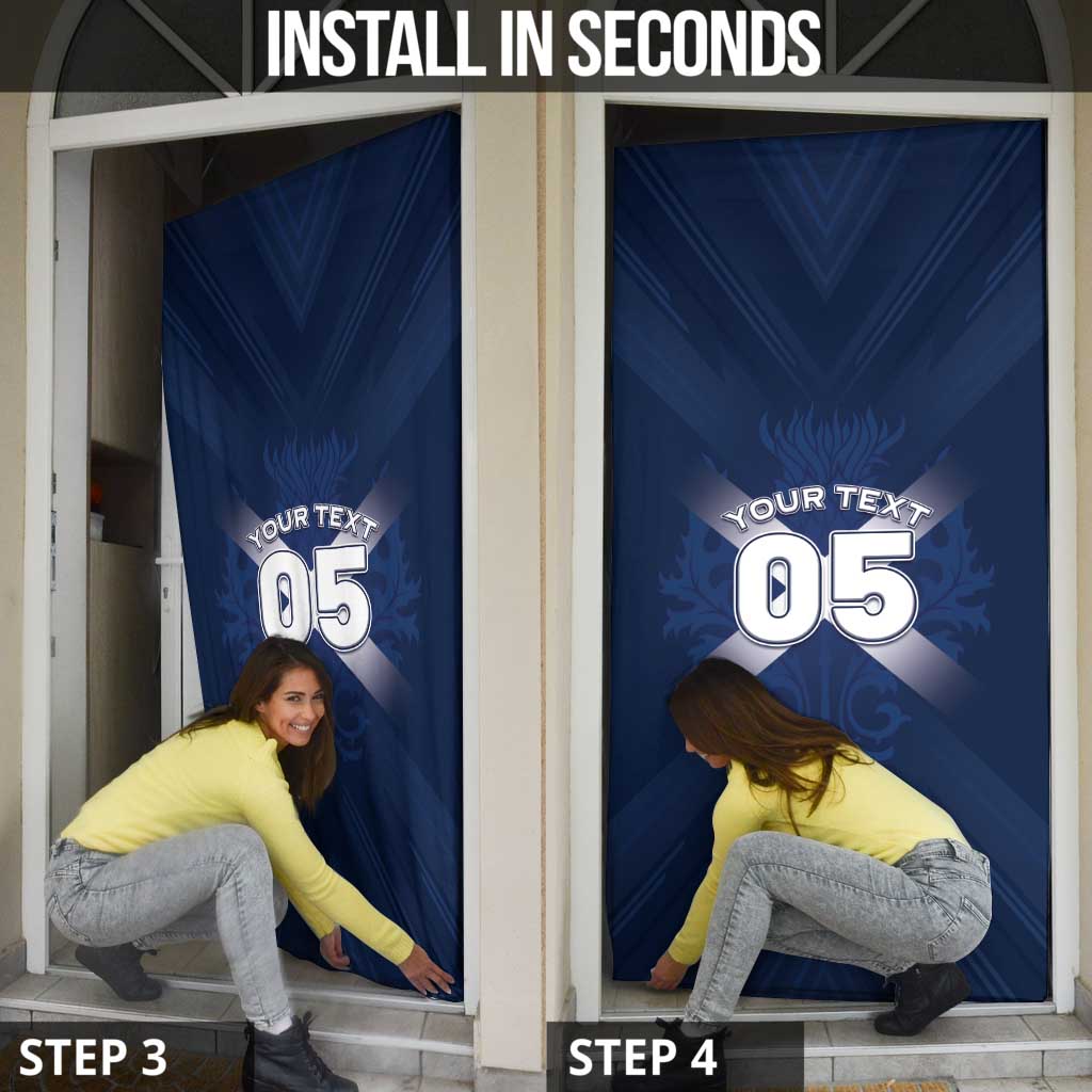 Custom Scotland Rugby 2026 Door Cover Scottish Thistle Flag Style